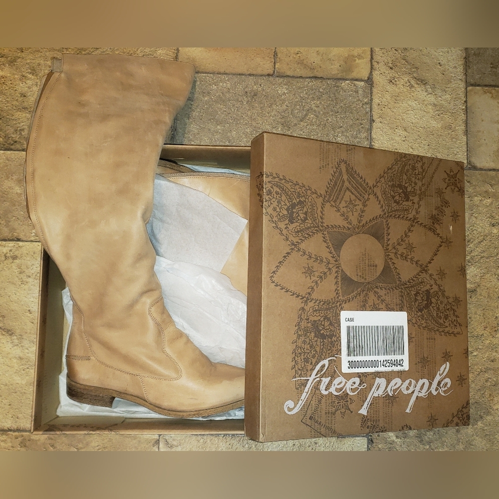 Free People Leather Brenna Over the Knee Boots